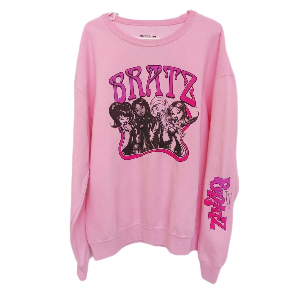 Bratz Sweatshirt Large Crew Neck Pink NWOT & Defect